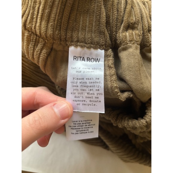 Rita Row Belle Corduroy Pants Khaki Brown Striaght Leg Size Small - Picture 10 of 12